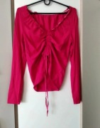 Bluzka z długim rękawem Next bluzka XL różowa bluzka ze ściągaczem