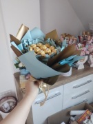 Bukiet ferrero jadalny prezent na komunię, dzień matki, ślub podziękowania 