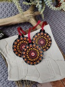 Komplet ręcznie malowanych bombek świątecznych – Mandala