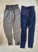 Spodnie ciążowe 2 szt firmy H&M rozm 34