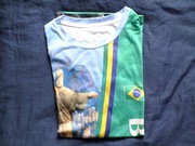 Sprzedam męską koszulkę z napisem Brazil mało co używana w roz XL tanio