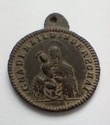 Stary medalion medalik religijny Mariazell XVII-XVIIIw. Bardzo rzadki. Zell