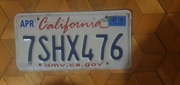 California tablica rejestracyjna usa oryginal