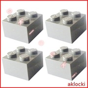 LEGO 3003 KLOCEK 2x2 jasny szary / LBG - 4 szt.
