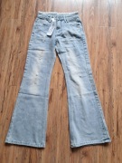 nowe spodnie w rozmiarze S, szerokość w pasie 31 cm, długość 97 cm