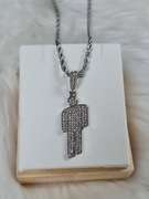 Naszyjnik Billie Eilish Bad Guy kolor srebrny