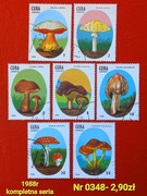 Znaczki flora:0348: grzyby- Kuba 1988r 