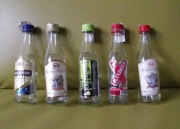 Butelki miniaturki,  5 sztuk