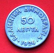50  Lepta   1926  r  -   Grecja    stan !!!