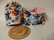 Komplet czapka komin Welur drukowany Stitch 