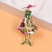 BROSZKA PRZYPINKA PIN dziewczyna dziewczynka girl kobieta dama AGRAFKA