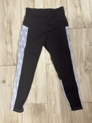 DKNY legginsy czarne z siatką