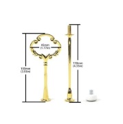 Złoty stojak rączki do patery talerzy 