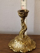 Ozdobny Świecznik Mosiężny – Barokowy Styl – Vintage – 13 cm