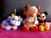 Myszka Miki+Krówka Milka+Łoś. Trzy pluszaki