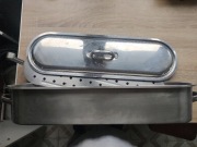 Długi garnek kwasoodporny do gotowania n.p. szczupaków w całości