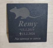 Personalizowany nagrobek z łupka świnka morska Grawer