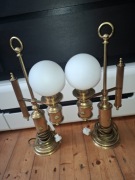 Lampy zabytkowe stolikowe, stojące 2szt.mosiądz,vintage 