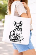 Buldog - Bulldog francuski - Torba na zakupy - Shopper - Unikatowe wzory