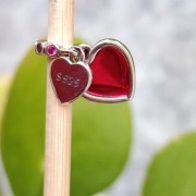 Charms zawieszka wisiorek do bransoletki łańcuszka, srebro 925 serce