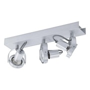 Lampa Sufitowa EGLO NOVORIO – 3 Spoty LED, Szczotkowane Aluminium
