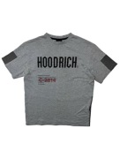 Szara koszulka z nadrukiem dwukolorowa Hoodrich streetwear logo