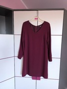 Bordowa sukienka Why Not rozmiar L 40