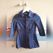 Płaszczyk granatowy, białe kropki 116