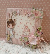 Kartka dla dziewczynki ręcznie robiona 