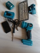 Lutownica, latarka, lampa robocza, mini latarka z USB do baterii Makita 
