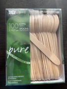 Łyżeczki jednorazowe drewniane sztućce ekologia 100szt wys 15.7 cm