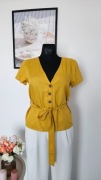 Musztardowa bluzeczka sinsay rozmiar S, wiskoza 