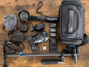 Duzy zestaw Sony A6400 4 obiektywy, 3 akumulatory, karta 128 GB, torba
