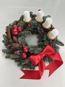 Wianek adwentowy świąteczny nobilis jodła żywy