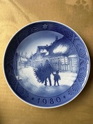 TALERZ BOŻE NARODZENIE ŚWIĄTECZNY SCENKA ZIMA 1980 CHOINKA