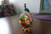 jajo paw ozdobne otwierane peacock trinket egg