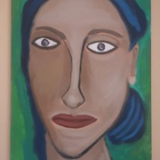 Portret dziewczyny,olej na płótnie