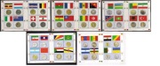 ONZ Genewa 2006,2007,2008,2010,2011 - flagi i monety, 