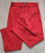 Spodnie czerwone eleganckie stylowe klasyczne do kostki chinosy