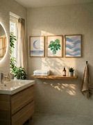 Zestaw 3 plakatów monstera księżyc rośliny do sypialni, łazienki 30x40 cm