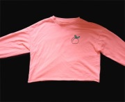 różowa bluza z naszywką XS