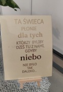Ta świeca płonie dla tych... Akcesoria weselne,kartki weselne ,dodatki ślub