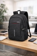 Plecak męski czarny miejski do pracy szkoły podróży – pojemny i lekki
