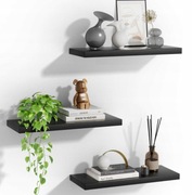 3 sztuki Półka ścienna wisząca samowisząca 40cm x 15cm wybór koloru półki