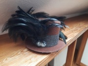 gothic toczek wiktoriański kapelusik cylinderek headdress castle party