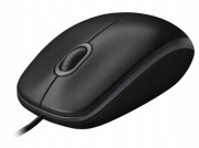 Mysz przewodowa Logitech B100 OEM optyczna czarna USB 800 DPI (910-003357)