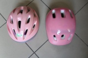 Kaski na rower w kolorze różowym 2 szt.