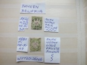 2szt. znaczki Mi 37 odmiana BAWARIA 1876r. Niemcy BAYERN Herb Rzesza