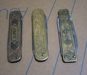 Stary scyzoryk garniturowiec Zestaw 3 szt. 