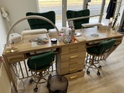 Podwójne stanowisko do manicure z pochłaniaczami bezpłatny transport Kraków